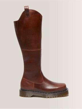 Dr. Martens AMAAYAH KNEE HIGH LEATHER BOOTS
